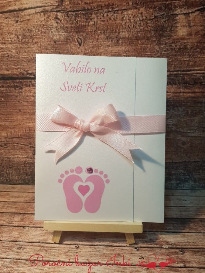 Vabilo za krst - Poročni bazar INKI