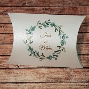 Poročni konfeti z zelenjem in imeni mladoporočencev POKON 109