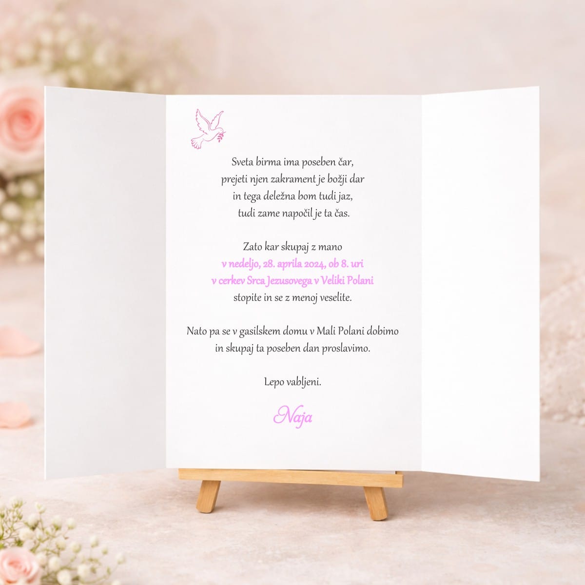 besedila za vabila za birmo primer besedila