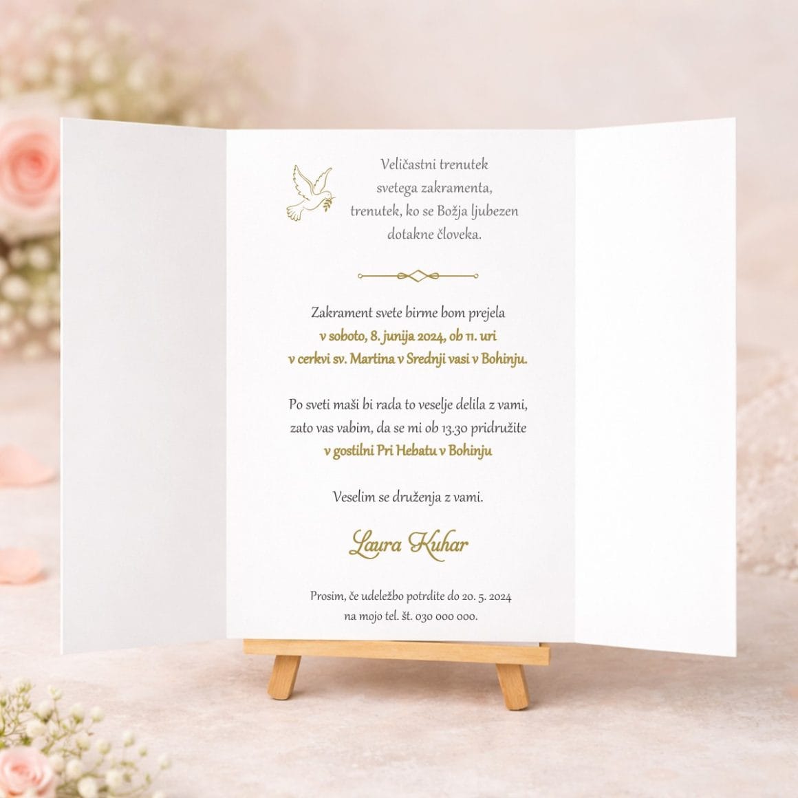 besedila za sveto birmo kaj napisati