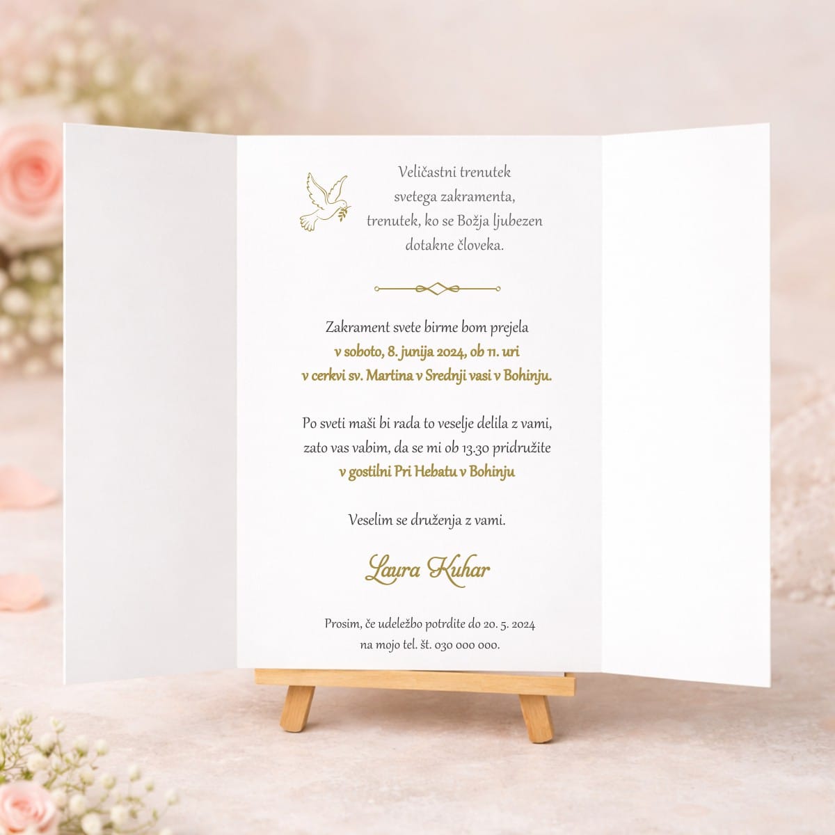 besedila za sveto birmo kaj napisati