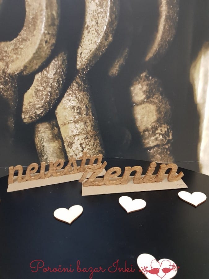 Leseni napisi - Poročni bazar INKI