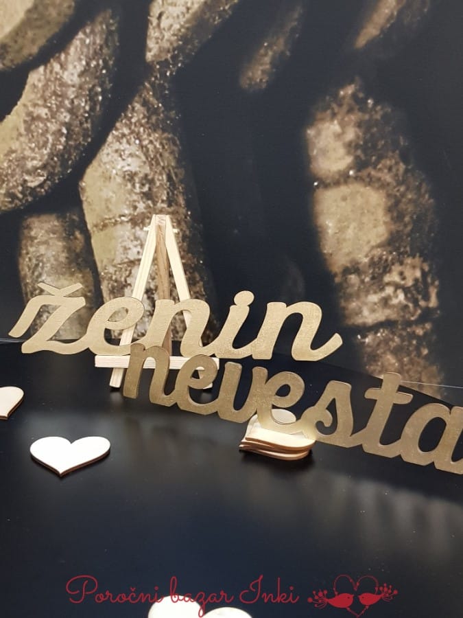 Leseni napisi - Poročni bazar INKI