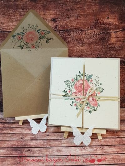 Poročna vabila cvet - Poročni bazar INKI Poročna vabila cvet - Poročni bazar INKI