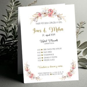 cvetlična poročna vabila