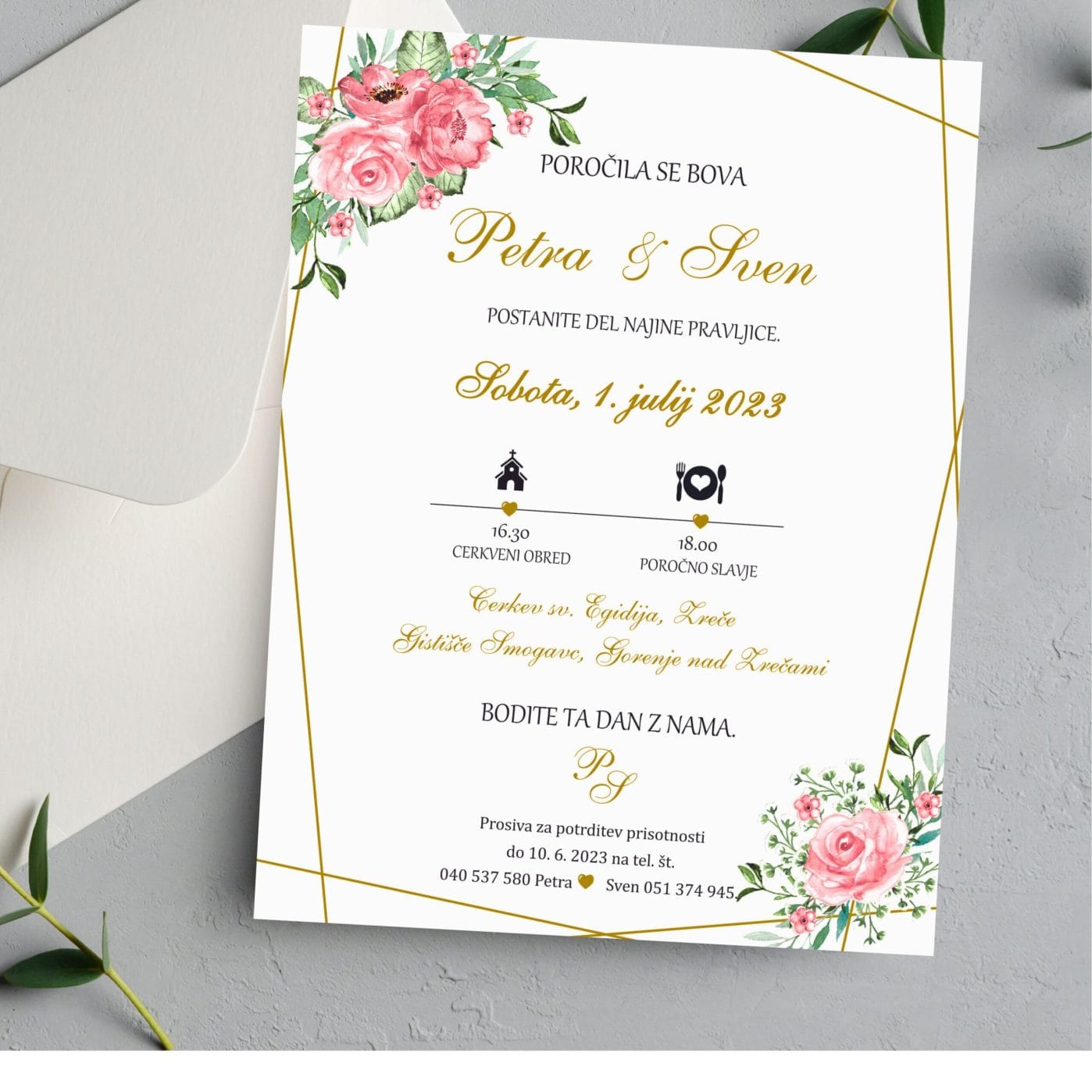 Poročno vabilo - Poročni bazar INKI