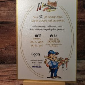 Vabila za Abrahama z motivom gradbenika