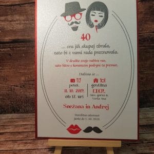 Vabila za Abrahama z motivom para