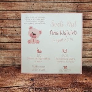 Vabilo za krst - Poročni bazar INKI