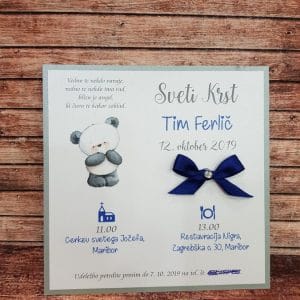 Vabilo za krst - Poročni bazar INKI