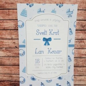 Vabilo za krst - Poročni bazar INKI