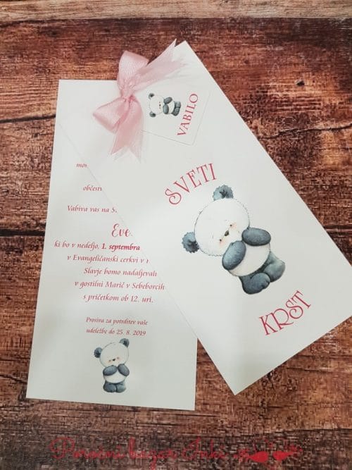 Vabilo za krst - Poročni bazar INKI Vabilo za krst - Poročni bazar INKI