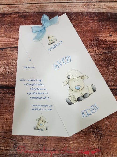 Vabilo za krst - Poročni bazar INKI Vabilo za krst - Poročni bazar INKI