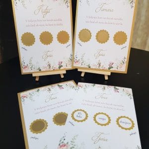 Kartica PRASKALKA - skrito sporočilo - Poročni bazar INKI