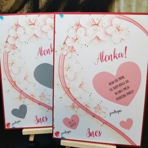 Kartica praskalka skrito sporočilo - Poročni bazar INKI