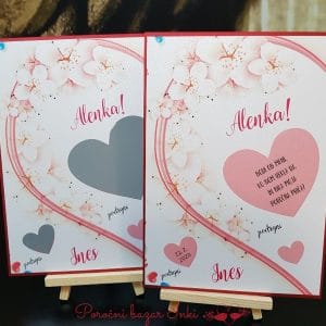 Kartica praskalka skrito sporočilo - Poročni bazar INKI