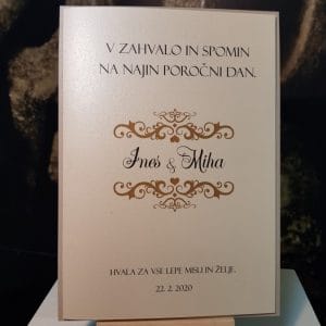 Poročne zahvale- Poročni bazar INKI