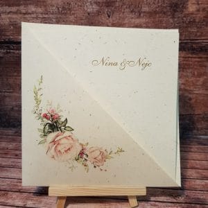 Poročna vabila cvetlična z vrtnicami PORCVE 111