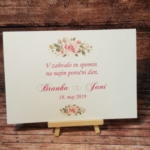 Poročne zahvale- Poročni bazar INKI