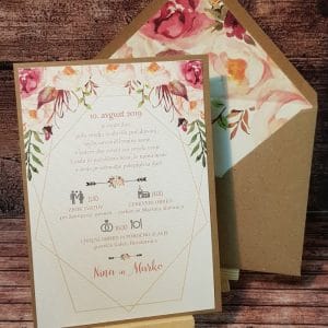 cvetlična poročna vabila