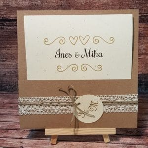 Poročna vabila s čipko