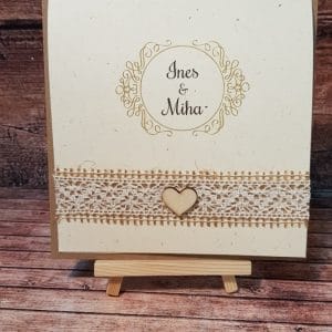 Poročna vabila s čipko