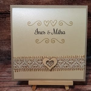 Poročna vabila s čipko