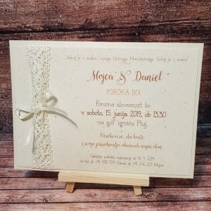 Poročna vabila s čipko