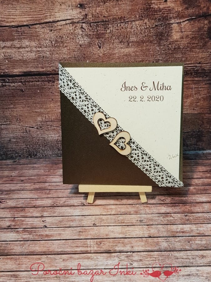 Poročna vabila s čipko - Poročni bazar INKI Poročna vabila s čipko