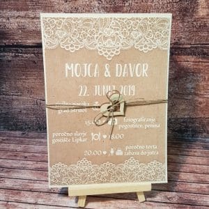 Poročna vabila s čipko