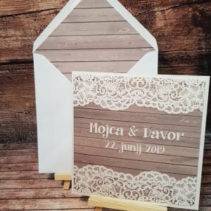 Poročna vabila s čipko