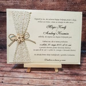 Poročna vabila s čipko