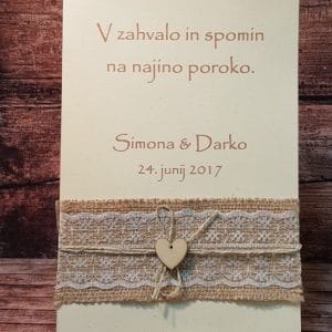 Poročne zahvalE- Poročni bazar INKI