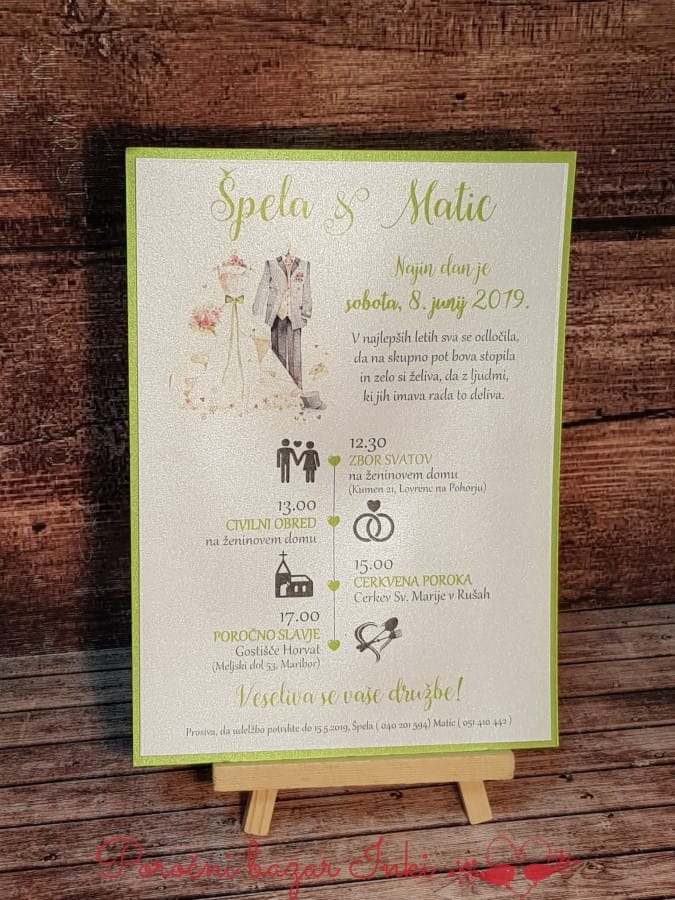 Poročna vabila zabavna - Poročni bazar INKI