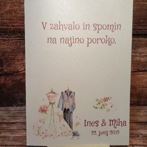 Poročne zahvale- Poročni bazar INKI