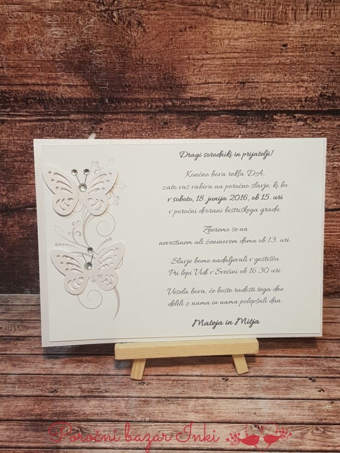 Poročna vabila - Poročni bazar INKI