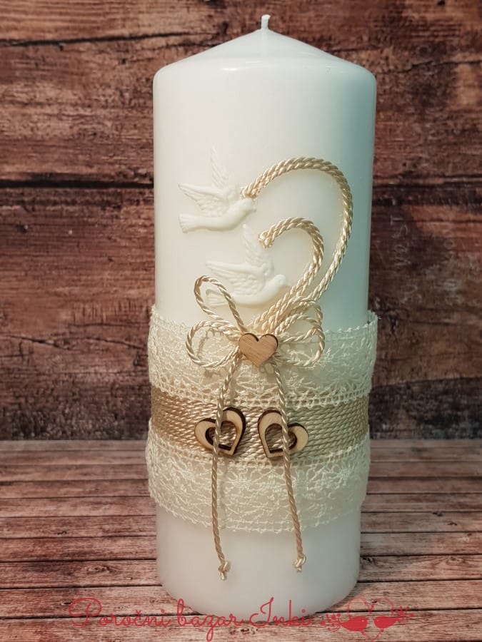 Poročna sveča - Poročni bazar INKI poročna sveča