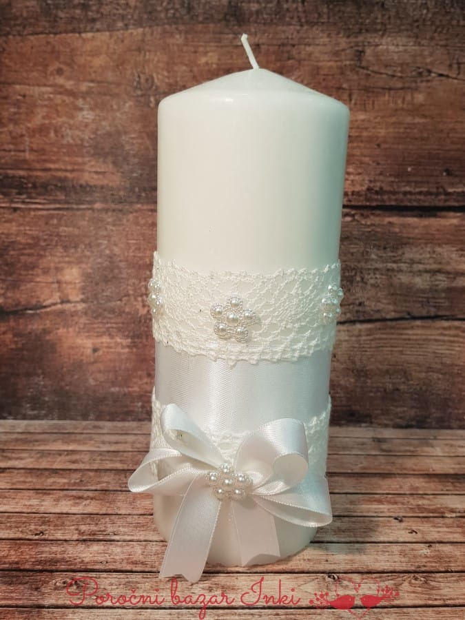 Poročna sveča - Poročni bazar INKI poročna sveča