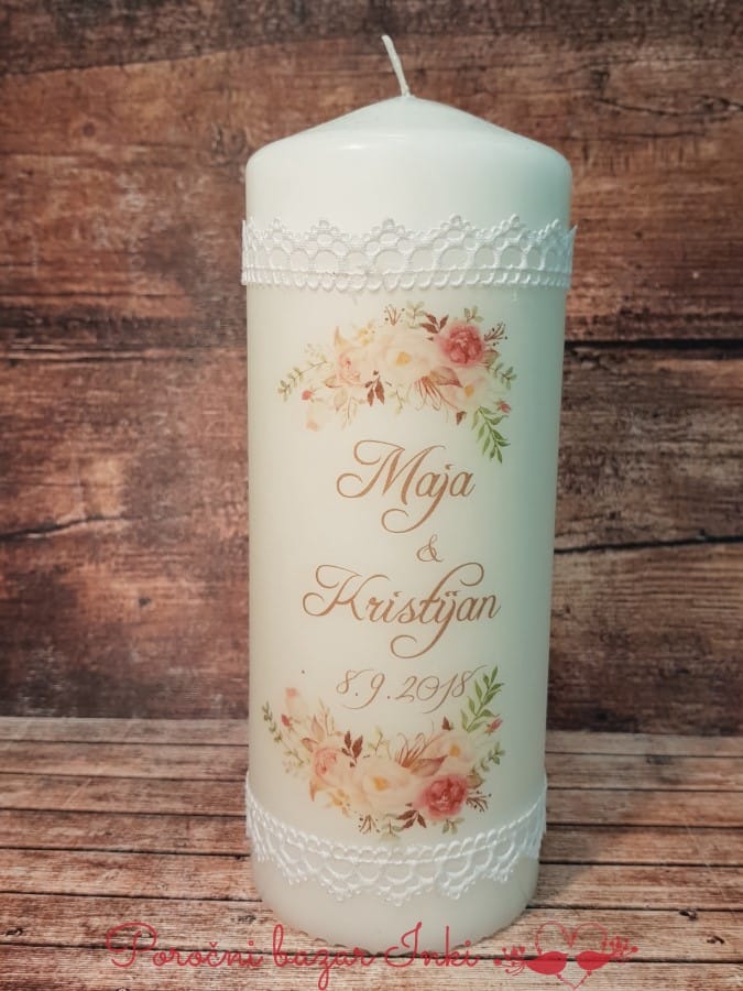 Poročna sveča - Poročni bazar INKI poročna sveča