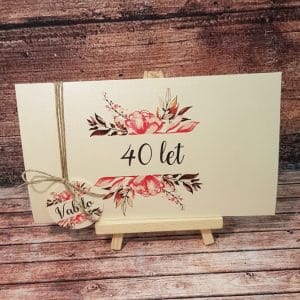 Vabila za Abrahama z nežnimi elegantnimi rožicami