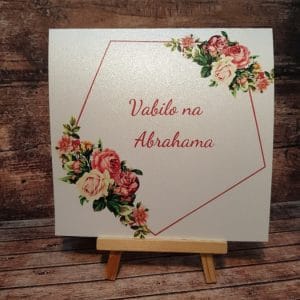 Vabila za Abrahama z roza rožicami