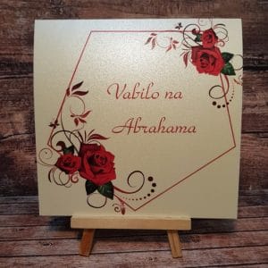 Vabila za Abrahama z rdečimi rožicami