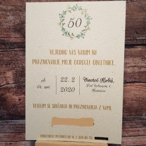 Vabila za Abrahama z rožicami