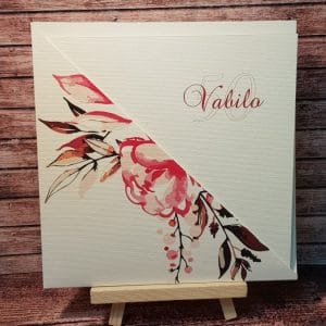 Vabila za abrahama z žepkom s cvetličnim motivom