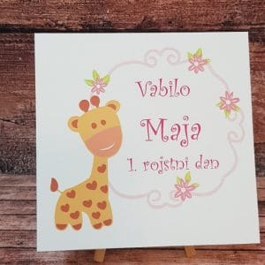 Vabilo za krst in 1. rojstni dan - Poročni bazar INKI