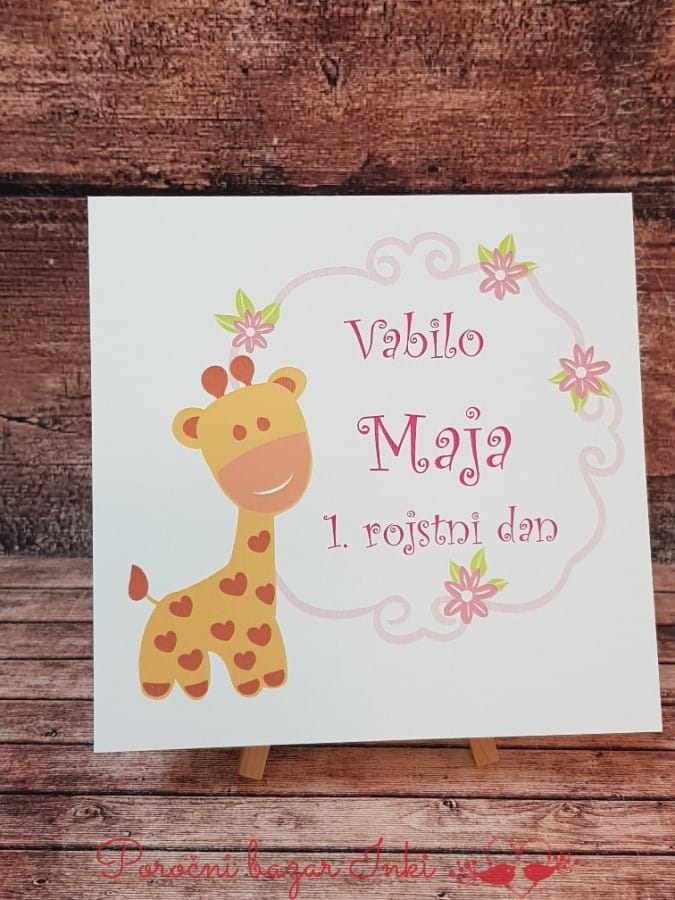 Vabilo za krst in 1. rojstni dan - Poročni bazar INKI Vabilo za krst in 1. rojstni dan - Poročni bazar INKI