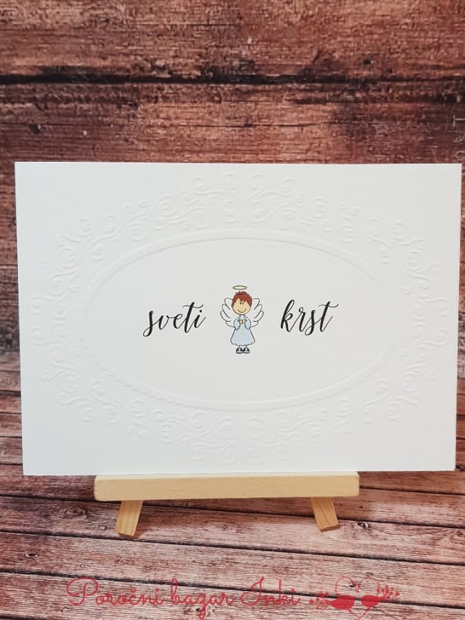 Vabilo za krst - Poročni bazar INKI Vabilo za krst - Poročni bazar INKI