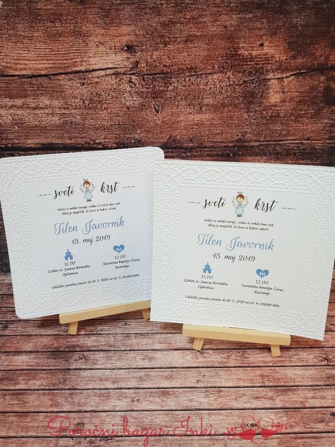 Vabilo za krst – Poročni bazar INKI