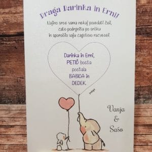 kartice presenečenja krst