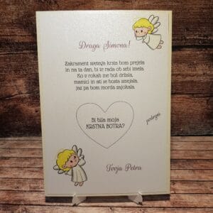 kartice presenečenja krst